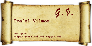 Grafel Vilmos névjegykártya